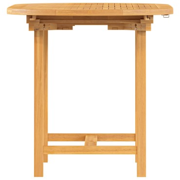 vidaXL Τραπέζι Κήπου Επεκτεινόμενο 110-160x80x75cm Μασίφ Ξύλο Teak 1 τεμ.