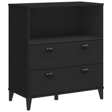 vidaXL Βιβλιοθήκη VIKEN Μαύρη 80x40x90cm από Επεξεργασμένο Ξύλο 1 τεμ.