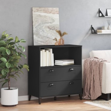 vidaXL Βιβλιοθήκη VIKEN Μαύρη 80x40x90cm από Επεξεργασμένο Ξύλο 1 τεμ.