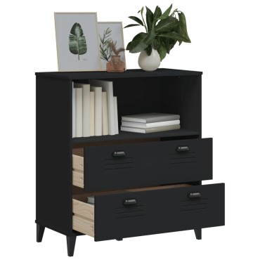 vidaXL Βιβλιοθήκη VIKEN Μαύρη 80x40x90cm από Επεξεργασμένο Ξύλο 1 τεμ.