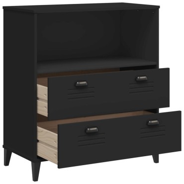 vidaXL Βιβλιοθήκη VIKEN Μαύρη 80x40x90cm από Επεξεργασμένο Ξύλο 1 τεμ.