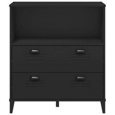 vidaXL Βιβλιοθήκη VIKEN Μαύρη 80x40x90cm από Επεξεργασμένο Ξύλο 1 τεμ.