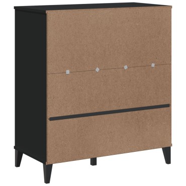 vidaXL Βιβλιοθήκη VIKEN Μαύρη 80x40x90cm από Επεξεργασμένο Ξύλο 1 τεμ.