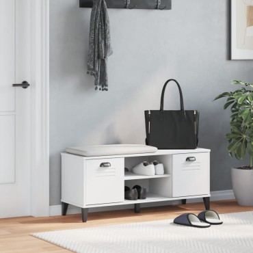 vidaXL Παπουτσοθήκη VIKEN Λευκή 106x35x45cm από Επεξεργασμένο Ξύλο