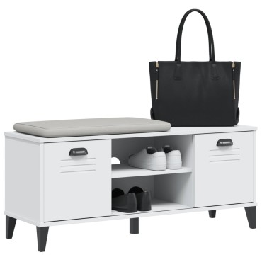 vidaXL Παπουτσοθήκη VIKEN Λευκή 106x35x45cm από Επεξεργασμένο Ξύλο