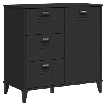 vidaXL Μπουφές VIKEN Μαύρος 80x40x80cm από Επεξεργασμένο Ξύλο 1 τεμ.