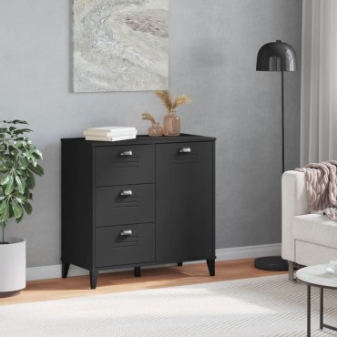 vidaXL Μπουφές VIKEN Μαύρος 80x40x80cm από Επεξεργασμένο Ξύλο 1 τεμ.