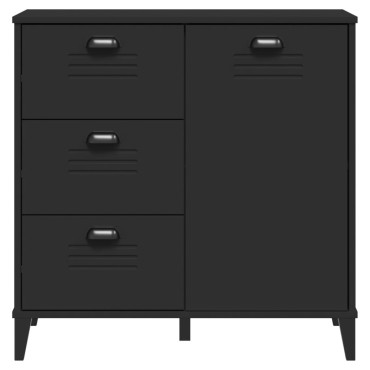 vidaXL Μπουφές VIKEN Μαύρος 80x40x80cm από Επεξεργασμένο Ξύλο 1 τεμ.