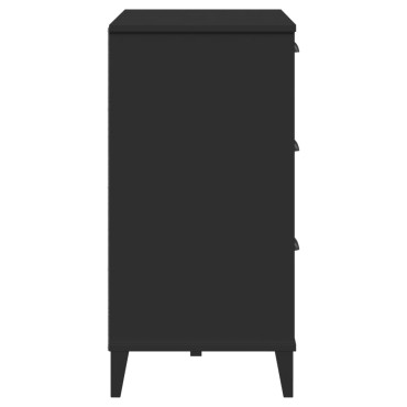 vidaXL Μπουφές VIKEN Μαύρος 80x40x80cm από Επεξεργασμένο Ξύλο 1 τεμ.