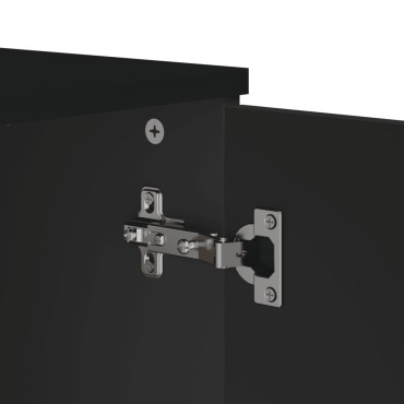 vidaXL Μπουφές VIKEN Μαύρος 80x40x80cm από Επεξεργασμένο Ξύλο 1 τεμ.