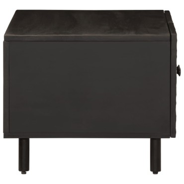 vidaXL Τραπεζάκι Σαλονιού Μαύρο 80x50x40cm από Μασίφ Ξύλο Μάνγκο 1 τεμ.