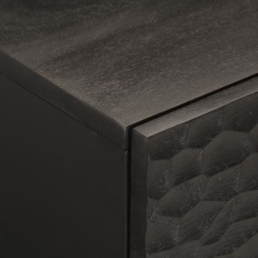 vidaXL Τραπεζάκι Σαλονιού Μαύρο 80x50x40cm από Μασίφ Ξύλο Μάνγκο 1 τεμ.