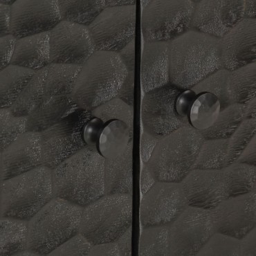 vidaXL Τραπεζάκι Σαλονιού Μαύρο 80x50x40cm από Μασίφ Ξύλο Μάνγκο 1 τεμ.