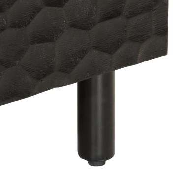 vidaXL Τραπεζάκι Σαλονιού Μαύρο 80x50x40cm από Μασίφ Ξύλο Μάνγκο 1 τεμ.