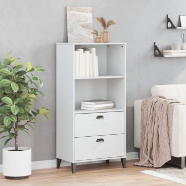 vidaXL Βιβλιοθήκη VIKEN Λευκή 60x35x123cm από Επεξεργασμένο Ξύλο 1 τεμ.
