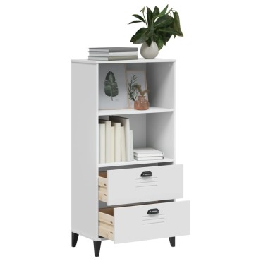 vidaXL Βιβλιοθήκη VIKEN Λευκή 60x35x123cm από Επεξεργασμένο Ξύλο 1 τεμ.