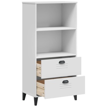 vidaXL Βιβλιοθήκη VIKEN Λευκή 60x35x123cm από Επεξεργασμένο Ξύλο 1 τεμ.