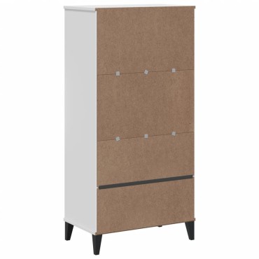 vidaXL Βιβλιοθήκη VIKEN Λευκή 60x35x123cm από Επεξεργασμένο Ξύλο 1 τεμ.