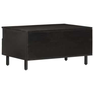 vidaXL Τραπεζάκι Σαλονιού Μαύρο 80x54x40cm από Μασίφ Ξύλο Μάνγκο 1 τεμ.