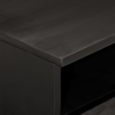 vidaXL Τραπεζάκι Σαλονιού Μαύρο 80x54x40cm από Μασίφ Ξύλο Μάνγκο 1 τεμ.