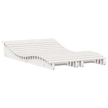vidaXL Ξαπλώστρες 2 τεμ. Λευκές 205x60x31,5cm από Μασίφ Ξύλο Πεύκου