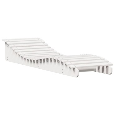 vidaXL Ξαπλώστρες 2 τεμ. Λευκές 205x60x31,5cm από Μασίφ Ξύλο Πεύκου