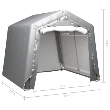 vidaXL Τέντα Αποθήκευσης Γκρι 240 x 240 εκ. από Ατσάλι