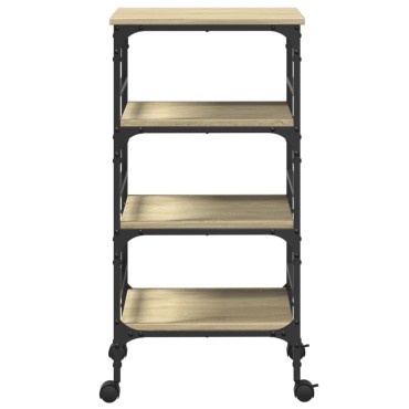 vidaXL Τρόλεϊ Κουζίνας Sonoma Δρυς 45x35x89,5cm Επεξεργασμένο Ξύλο 1 τεμ.