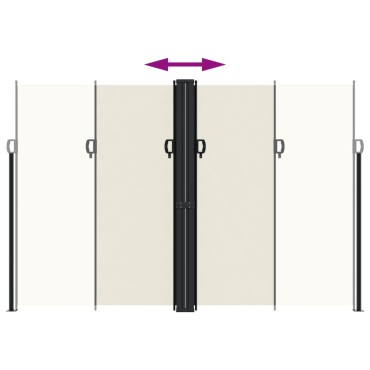 vidaXL Σκίαστρο Πλαϊνό Συρόμενο Κρεμ 220x1200 εκ.