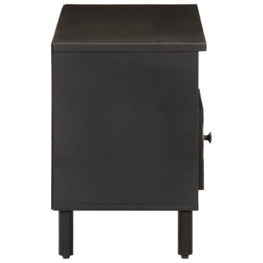 vidaXL Έπιπλο Τηλεόρασης Μαύρο 100x33x46cm από Μασίφ Ξύλο Μάνγκο