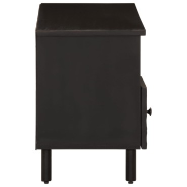 vidaXL Έπιπλο Τηλεόρασης Μαύρο 100x33x46cm από Μασίφ Ξύλο Μάνγκο