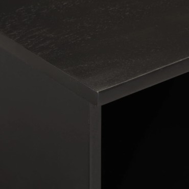 vidaXL Έπιπλο Τηλεόρασης Μαύρο 100x33x46cm από Μασίφ Ξύλο Μάνγκο