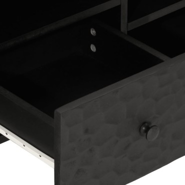 vidaXL Έπιπλο Τηλεόρασης Μαύρο 100x33x46cm από Μασίφ Ξύλο Μάνγκο