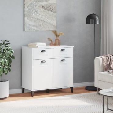 vidaXL Μπουφές VIKEN Λευκός 80x40x80cm από Επεξεργασμένο Ξύλο 1 τεμ.