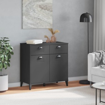 vidaXL Μπουφές VIKEN Ανθρακί Γκρι 80x40x80cm από Επεξεργασμένο Ξύλο 1 τεμ.