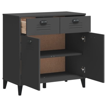 vidaXL Μπουφές VIKEN Ανθρακί Γκρι 80x40x80cm από Επεξεργασμένο Ξύλο 1 τεμ.