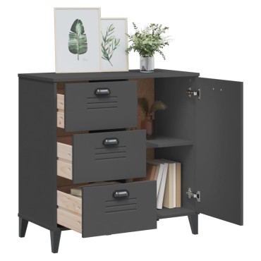 vidaXL Μπουφές VIKEN Ανθρακί Γκρι 80x40x80cm από Επεξεργασμένο Ξύλο 1 τεμ.
