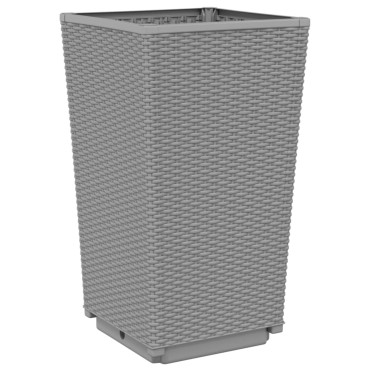 vidaXL Ζαρντινιέρες 4 τεμ. Αν. Γκρι 32,5x32,5x57 εκ. Πολυπροπυλένιο