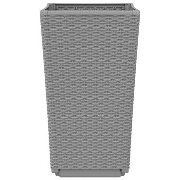 vidaXL Ζαρντινιέρες 4 τεμ. Αν. Γκρι 32,5x32,5x57 εκ. Πολυπροπυλένιο