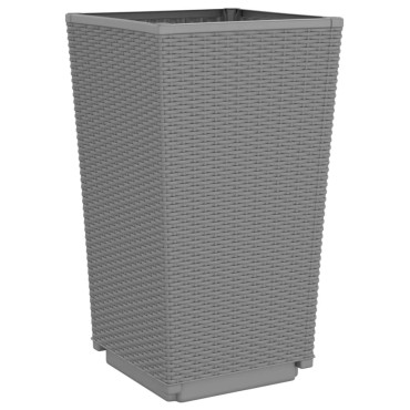vidaXL Ζαρντινιέρες 4 τεμ. Αν. Γκρι 32,5x32,5x57 εκ. Πολυπροπυλένιο