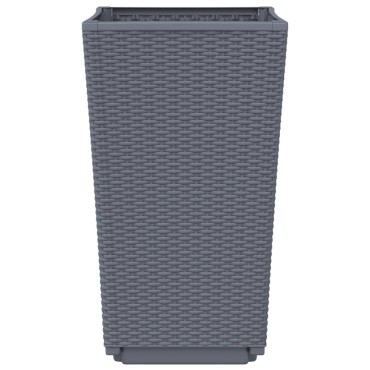 vidaXL Ζαρντινιέρες Κήπου 2 τεμ. Μπλε Γκρι 32,5x32,5x57 εκ. Πολυπροπυλένιο