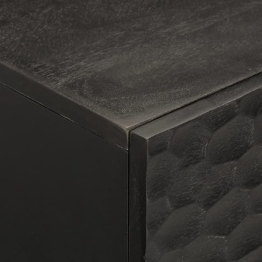 vidaXL Τραπεζάκι Σαλονιού Μαύρο 80x50x40cm από Μασίφ Ξύλο Μάνγκο 1 τεμ.