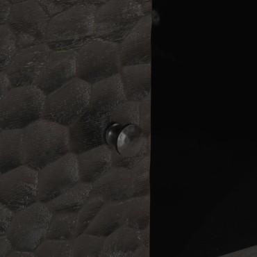 vidaXL Τραπεζάκι Σαλονιού Μαύρο 80x50x40cm από Μασίφ Ξύλο Μάνγκο 1 τεμ.