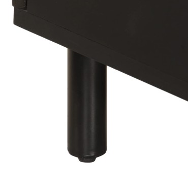 vidaXL Τραπεζάκι Σαλονιού Μαύρο 80x50x40cm από Μασίφ Ξύλο Μάνγκο 1 τεμ.