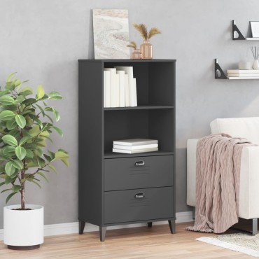 vidaXL Βιβλιοθήκη VIKEN Ανθρακί Γκρι 60x35x123cm από Επεξεργ. Ξύλο 1 τεμ.