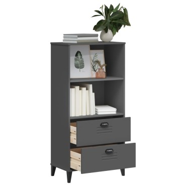 vidaXL Βιβλιοθήκη VIKEN Ανθρακί Γκρι 60x35x123cm από Επεξεργ. Ξύλο 1 τεμ.