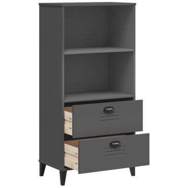 vidaXL Βιβλιοθήκη VIKEN Ανθρακί Γκρι 60x35x123cm από Επεξεργ. Ξύλο 1 τεμ.