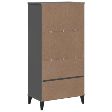 vidaXL Βιβλιοθήκη VIKEN Ανθρακί Γκρι 60x35x123cm από Επεξεργ. Ξύλο 1 τεμ.