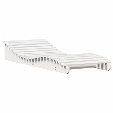 vidaXL Ξαπλώστρα Λευκό 205x80x31,5cm από Μασίφ Ξύλο Πεύκου 1 τεμ.