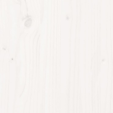 vidaXL Ξαπλώστρα Λευκό 205x80x31,5cm από Μασίφ Ξύλο Πεύκου 1 τεμ.